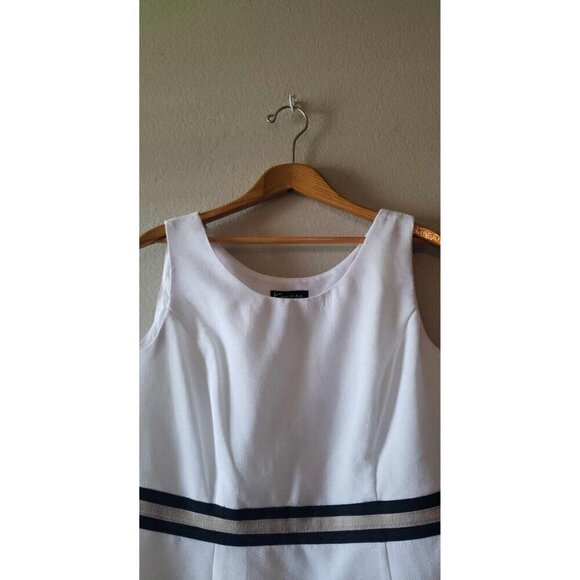 Women's 2 Piece Set K Petite Collection Black Tan White Blouse Blazer Size 14P - Picture 7 of 16